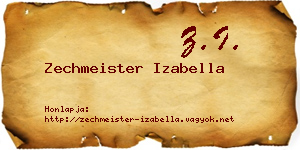 Zechmeister Izabella névjegykártya